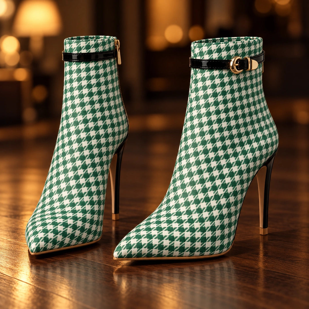 Cora Houndstooth Boots