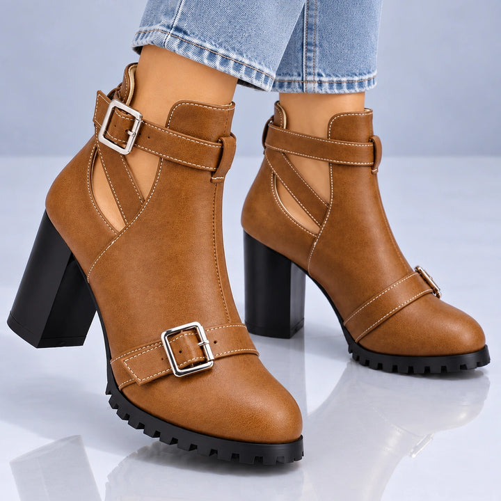 Maelle Cut-Out Heel Boots