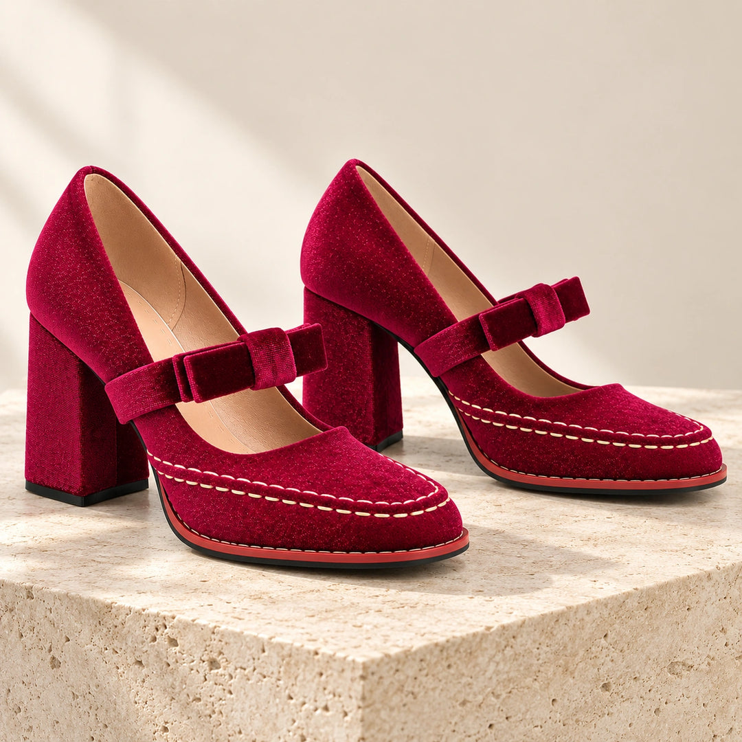 Liane Velvet Heel Pumps