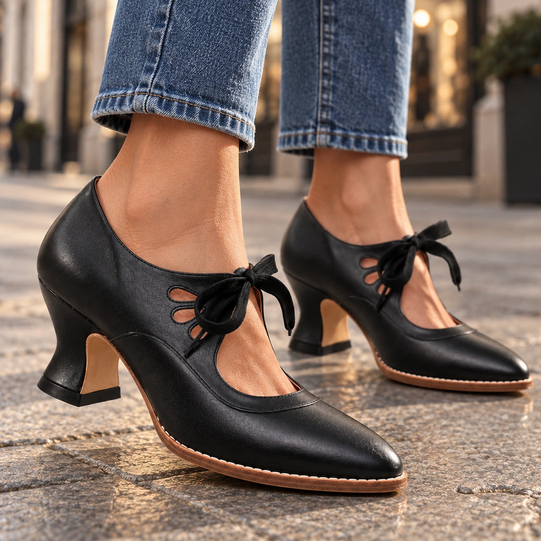 Leontine Leather Heels