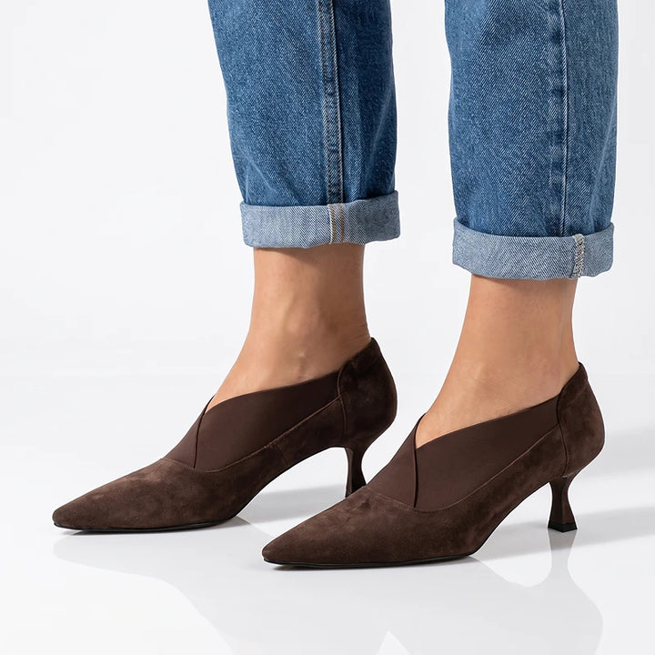 Elara Suede Heels