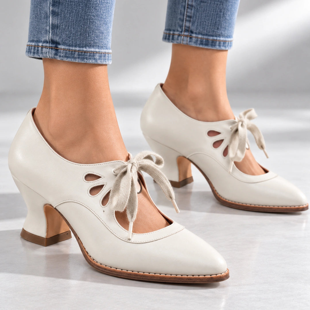 Leontine Leather Heels