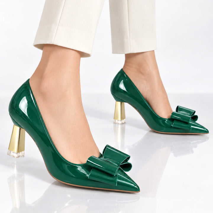 Corinne Gold Heels