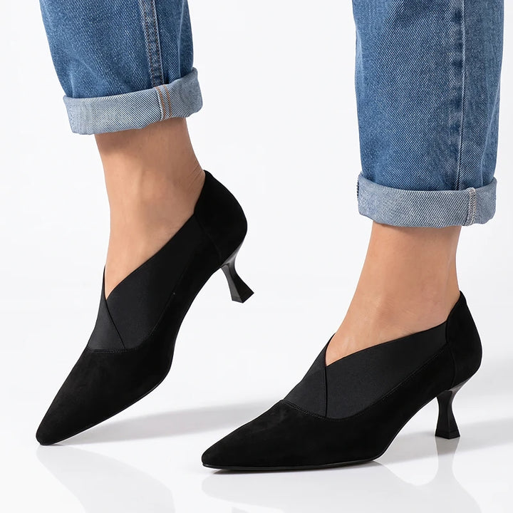 Elara Suede Heels