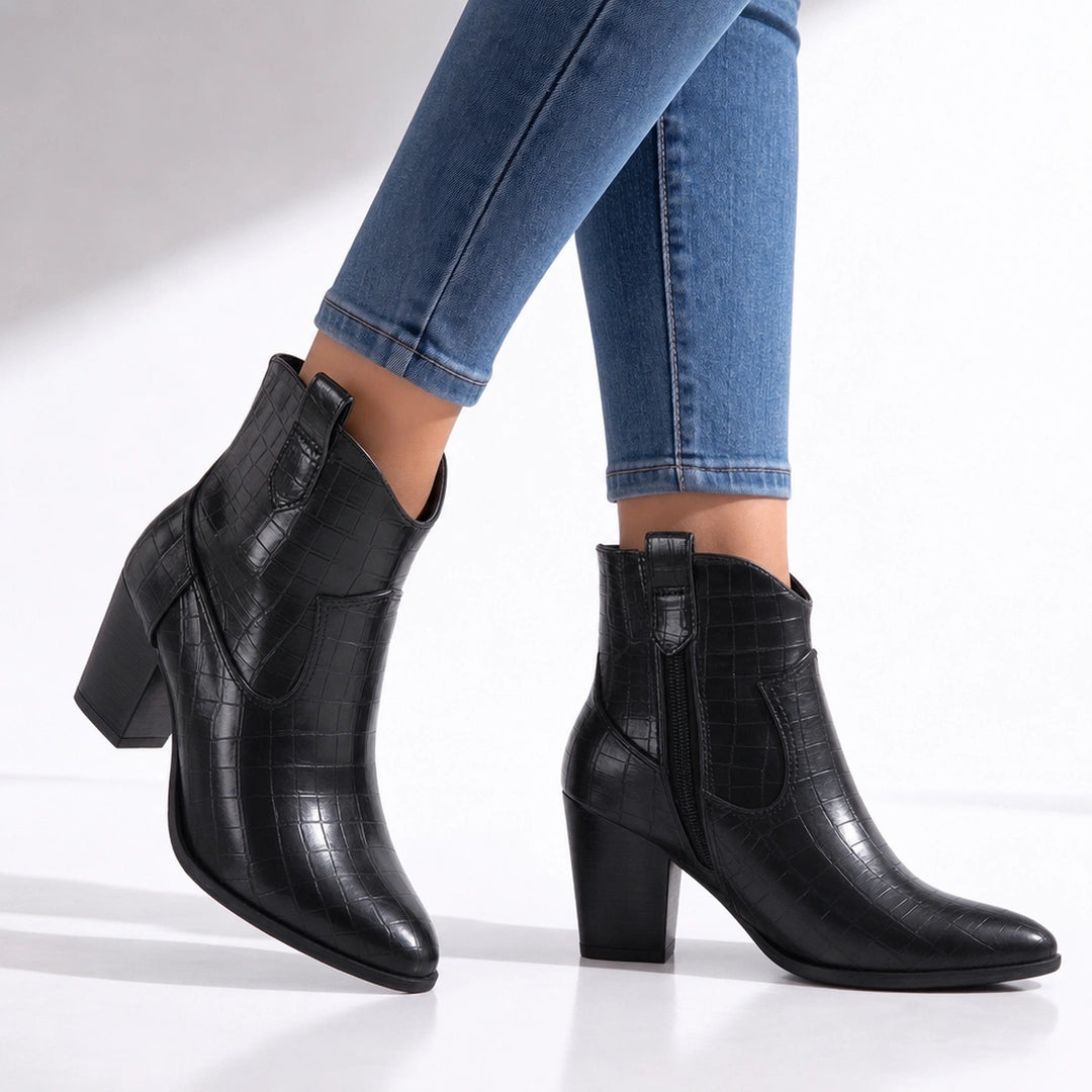 Renee Croc Ankle Boots