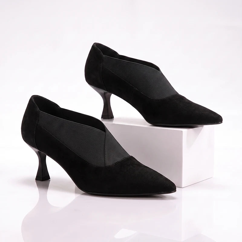 Elara Suede Heels