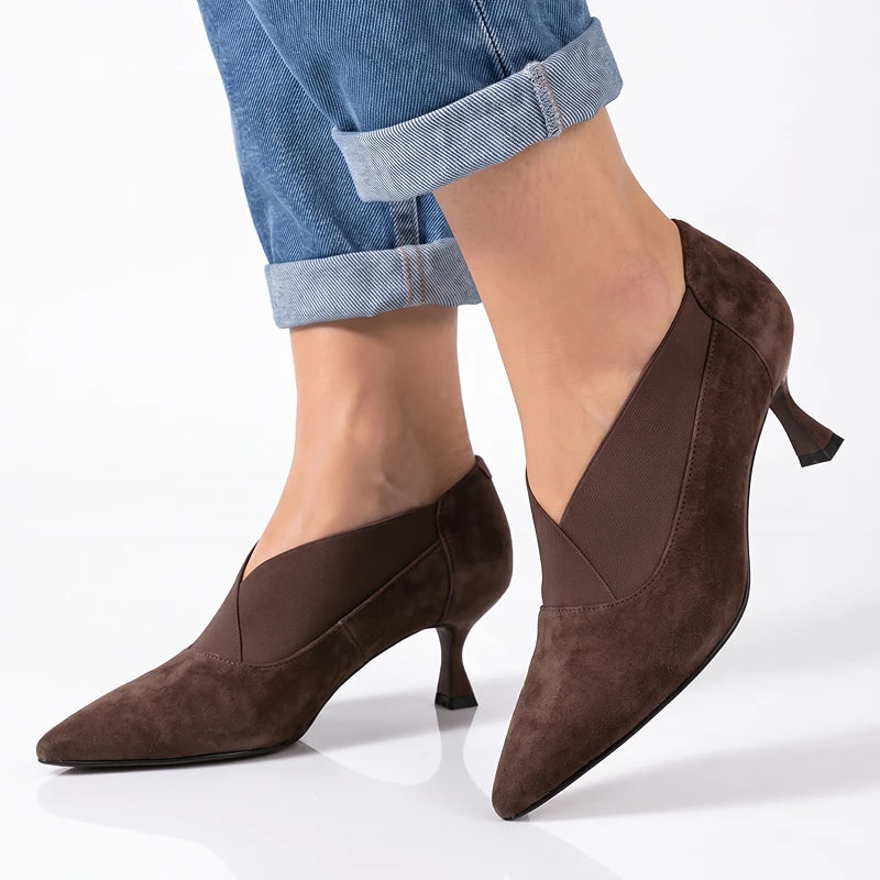 Elara Suede Heels