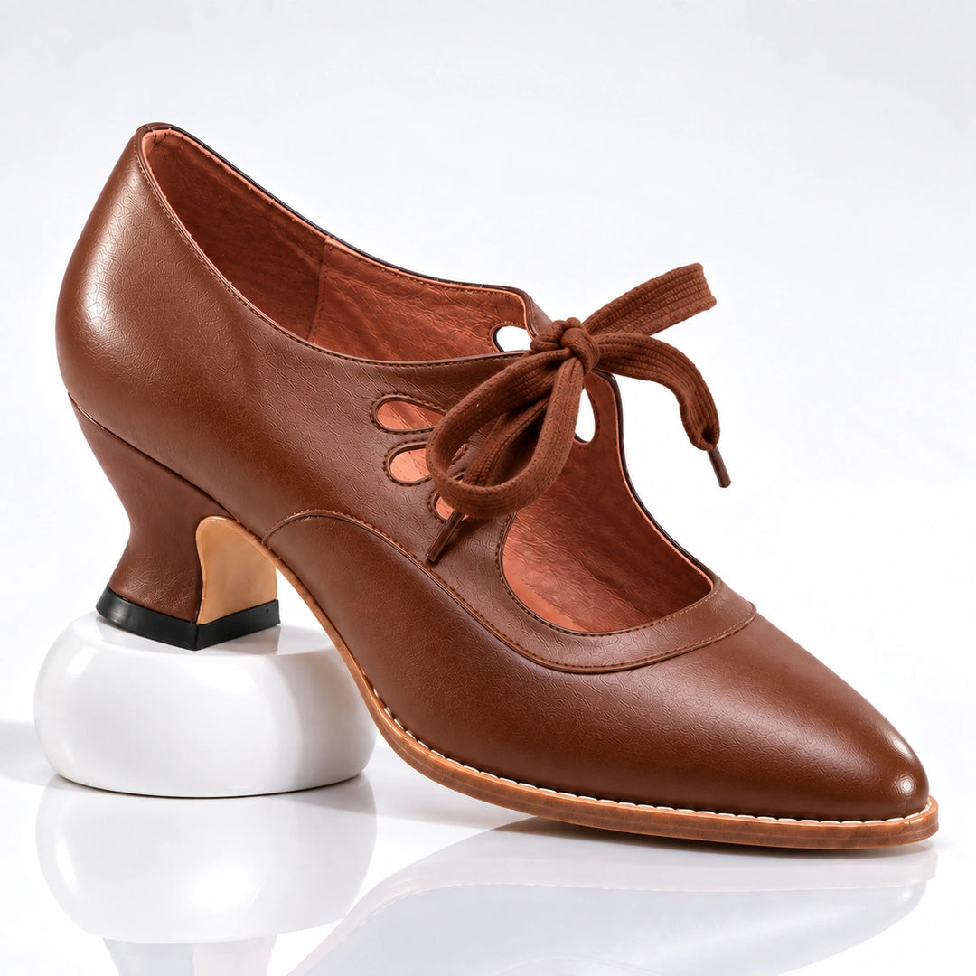 Leontine Leather Heels