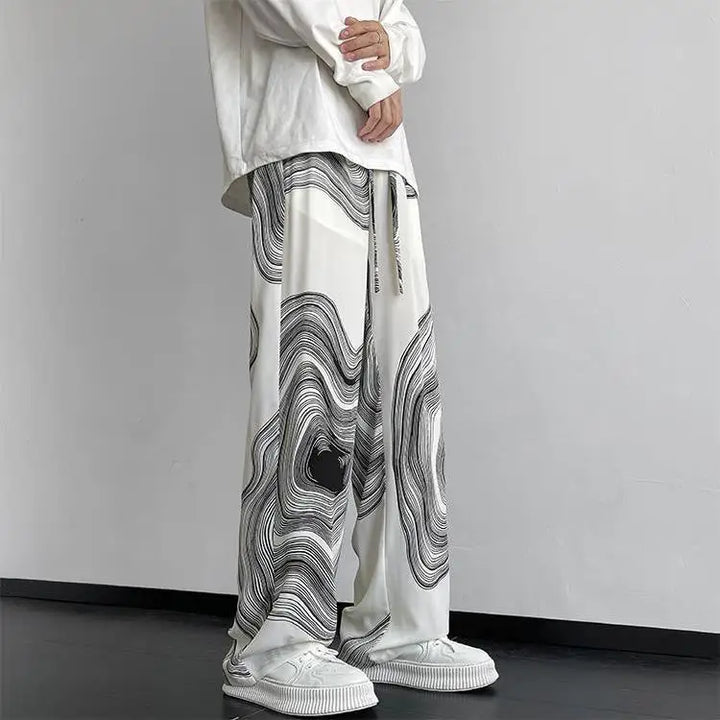 Graph Cotton Trousers