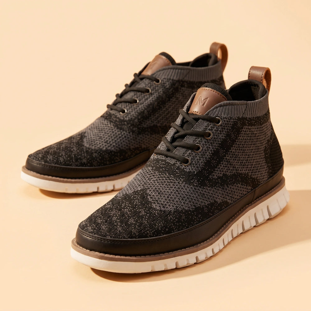 Alan Knit Chukka Sneaker Boots - Gray