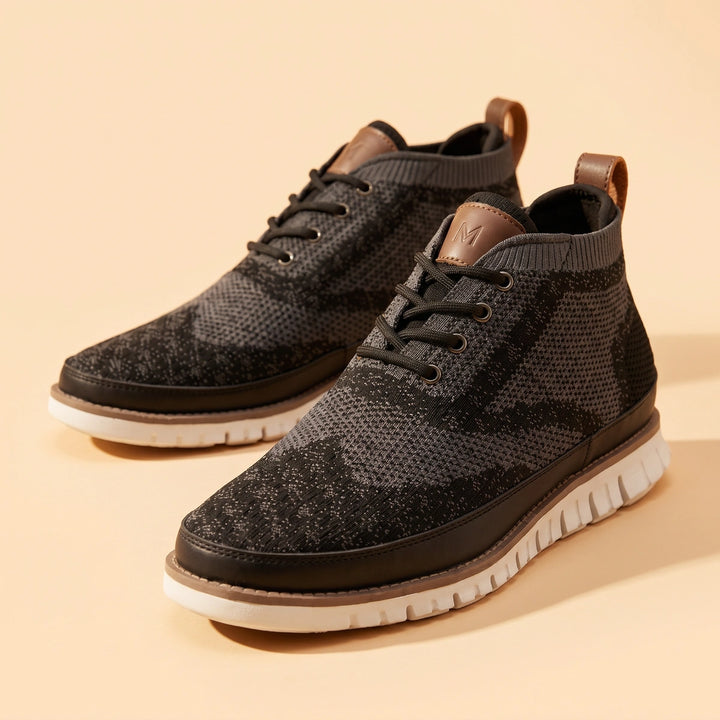 Alan Knit Chukka Sneaker Boots - Gray
