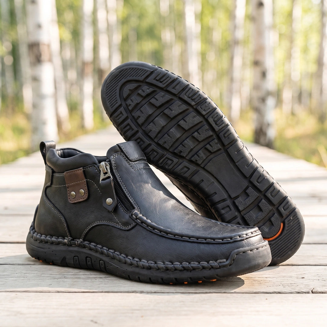 Bertram Orthopedic Moc Toe Outdoor Boots - Black