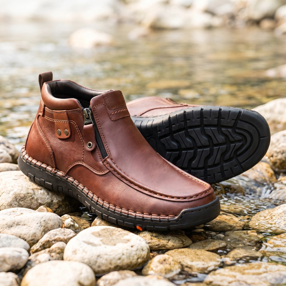 Bertram Orthopedic Moc Toe Outdoor Boots - Brown