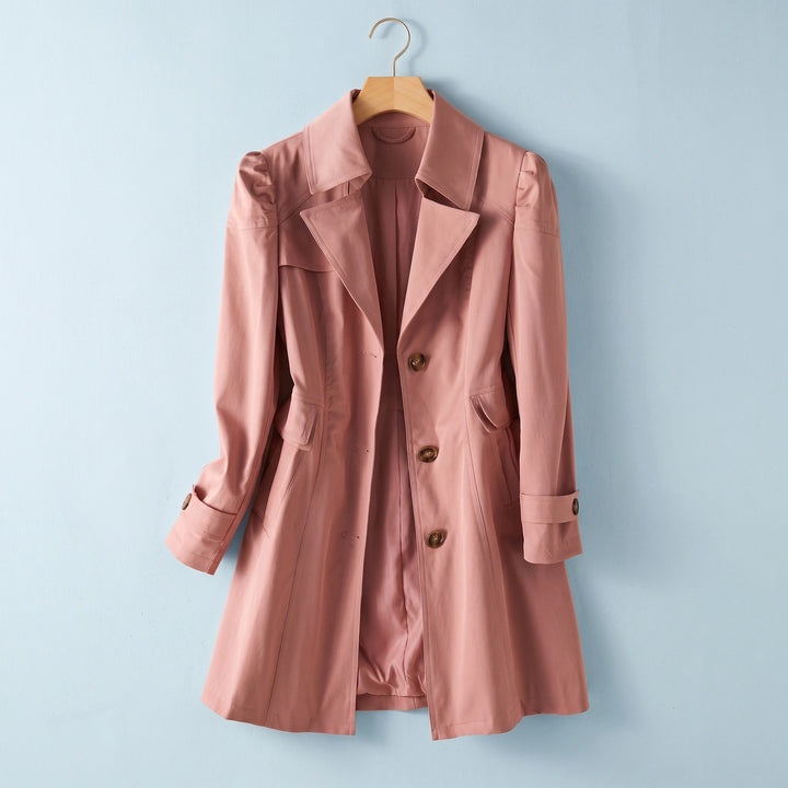 Clarissa Tailored Cotton Coat - Pink