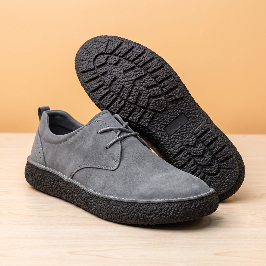 Clovis Suede Crepe Sole Derby Outdoor Shoes - Gray