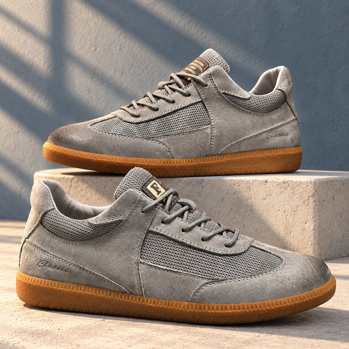 Cole Suede Mesh Gum Sole Sneakers - Gray
