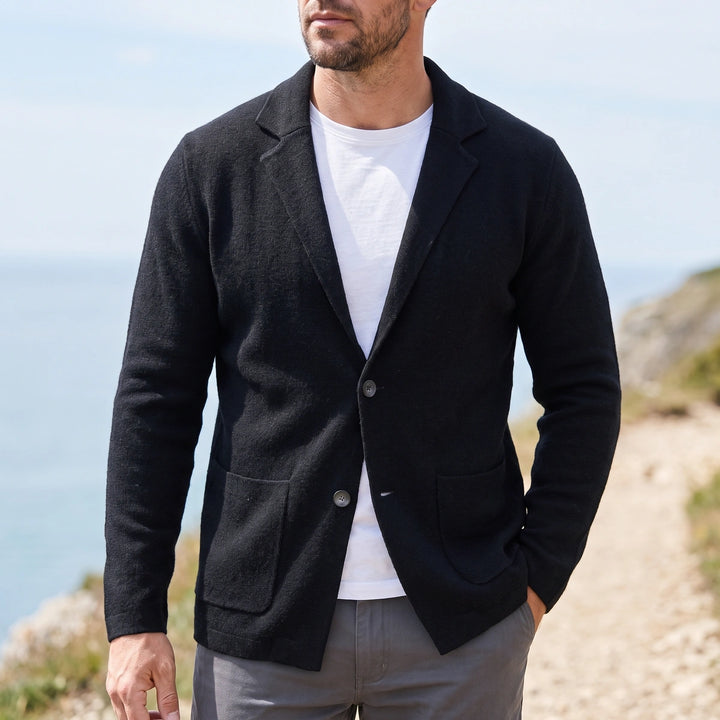 Ellery Knit Blazer Cardigan - Black