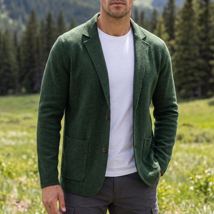 Ellery Knit Blazer Cardigan - Green
