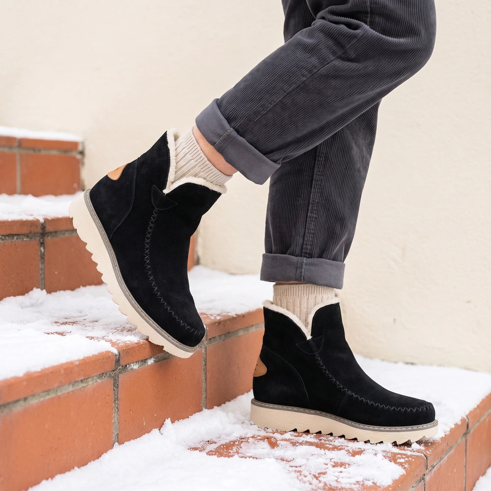 Enid Insulated Water Resistant Slip On Boots - Black