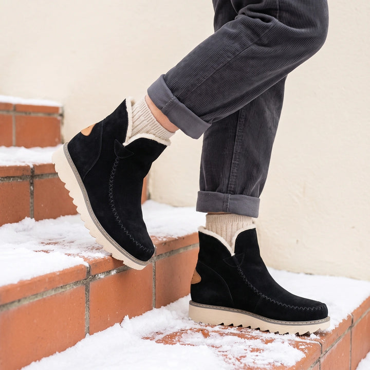 Enid Insulated Water Resistant Slip On Boots - Black