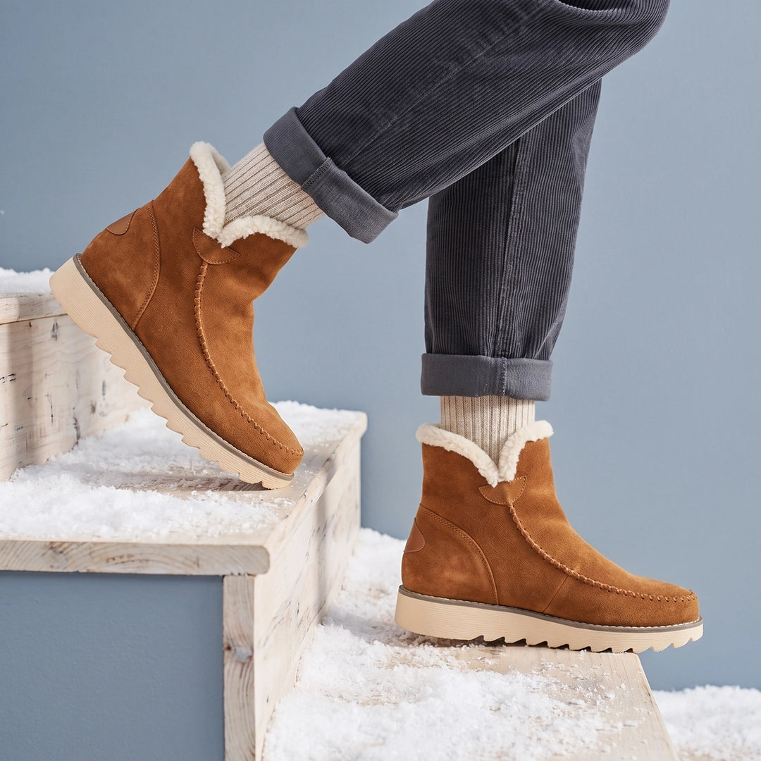 Enid Insulated Water Resistant Slip On Boots - Brown