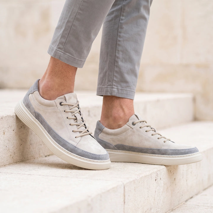 Fitzgerald Orthopedic Suede Sneakers - Cream