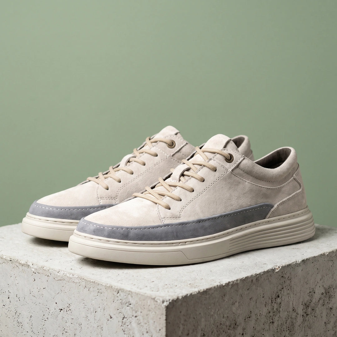 Fitzgerald Orthopedic Suede Sneakers - Cream