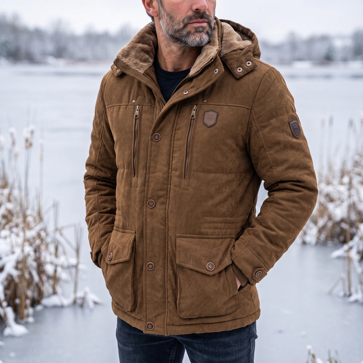 Hayden Insulated Hooded Winter Jacket - Brown