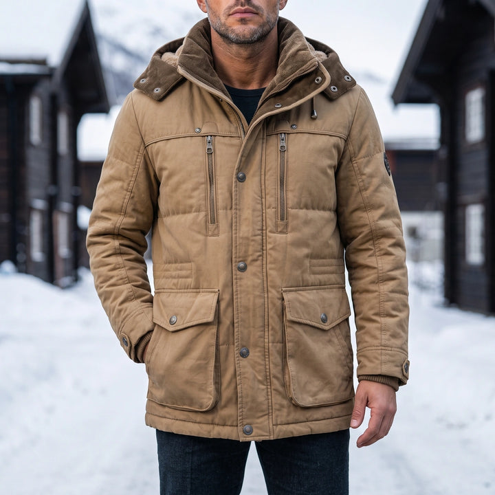 Hayden Insulated Hooded Winter Jacket - Khaki