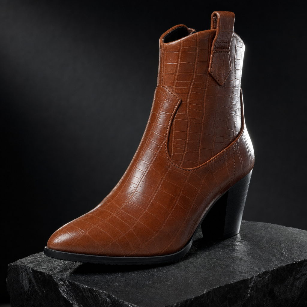 Renee Croc Ankle Boots
