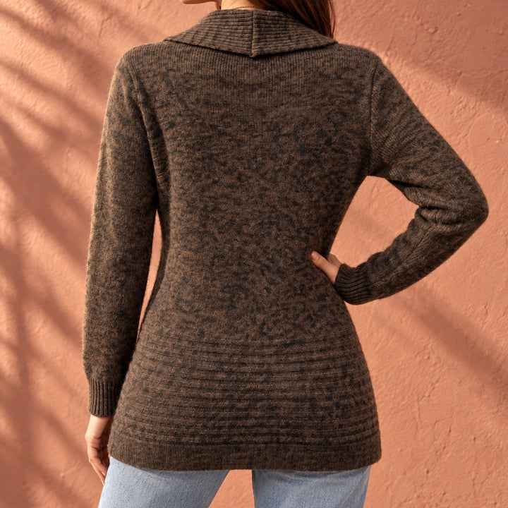 Irene Ribbed Knit Longline Cardigan - Chocolate Brown
