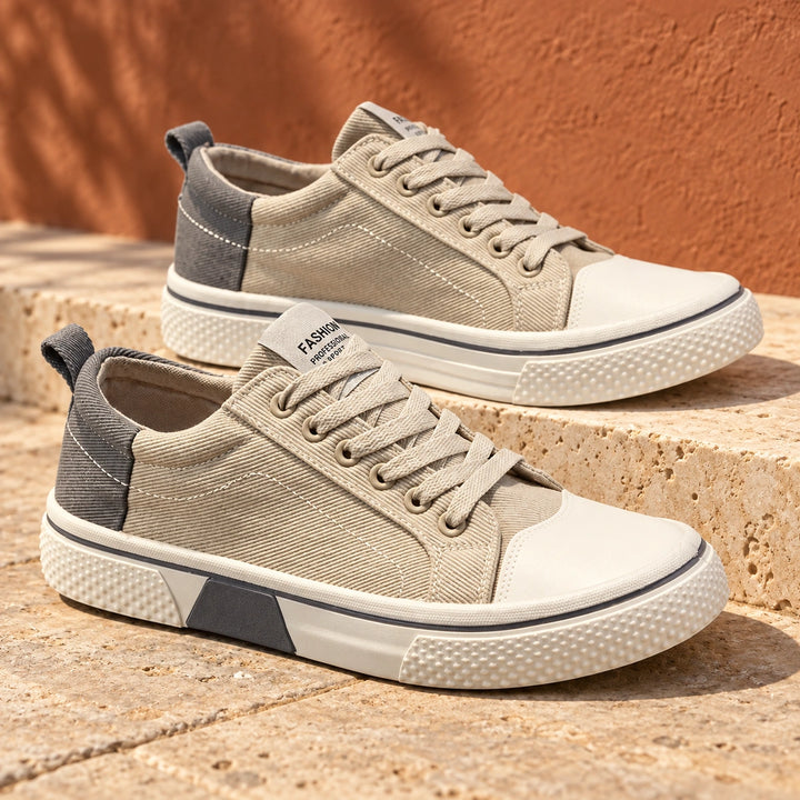 Jason Canvas Low Top Sneakers - Beige