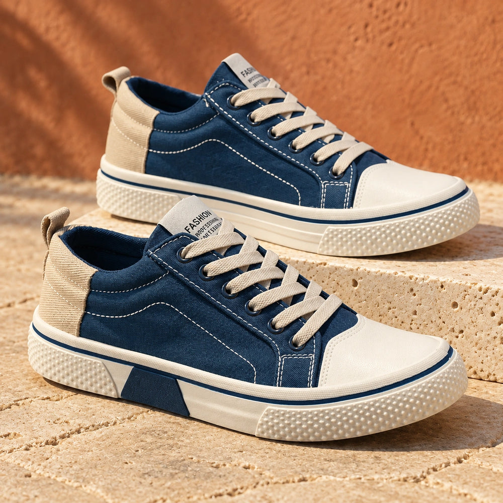 Jason Canvas Low Top Sneakers - Blue