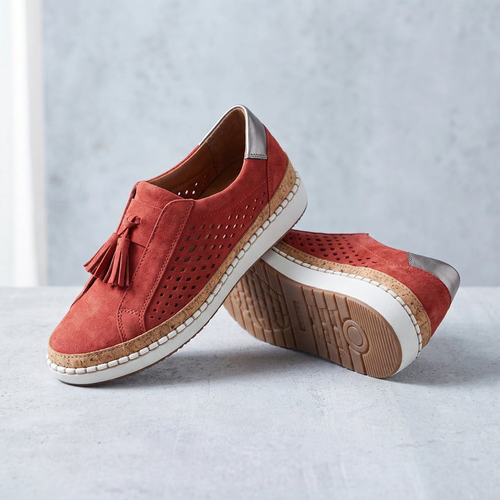 Lucille Orthopedic Knit Slip On Sneakers - Red