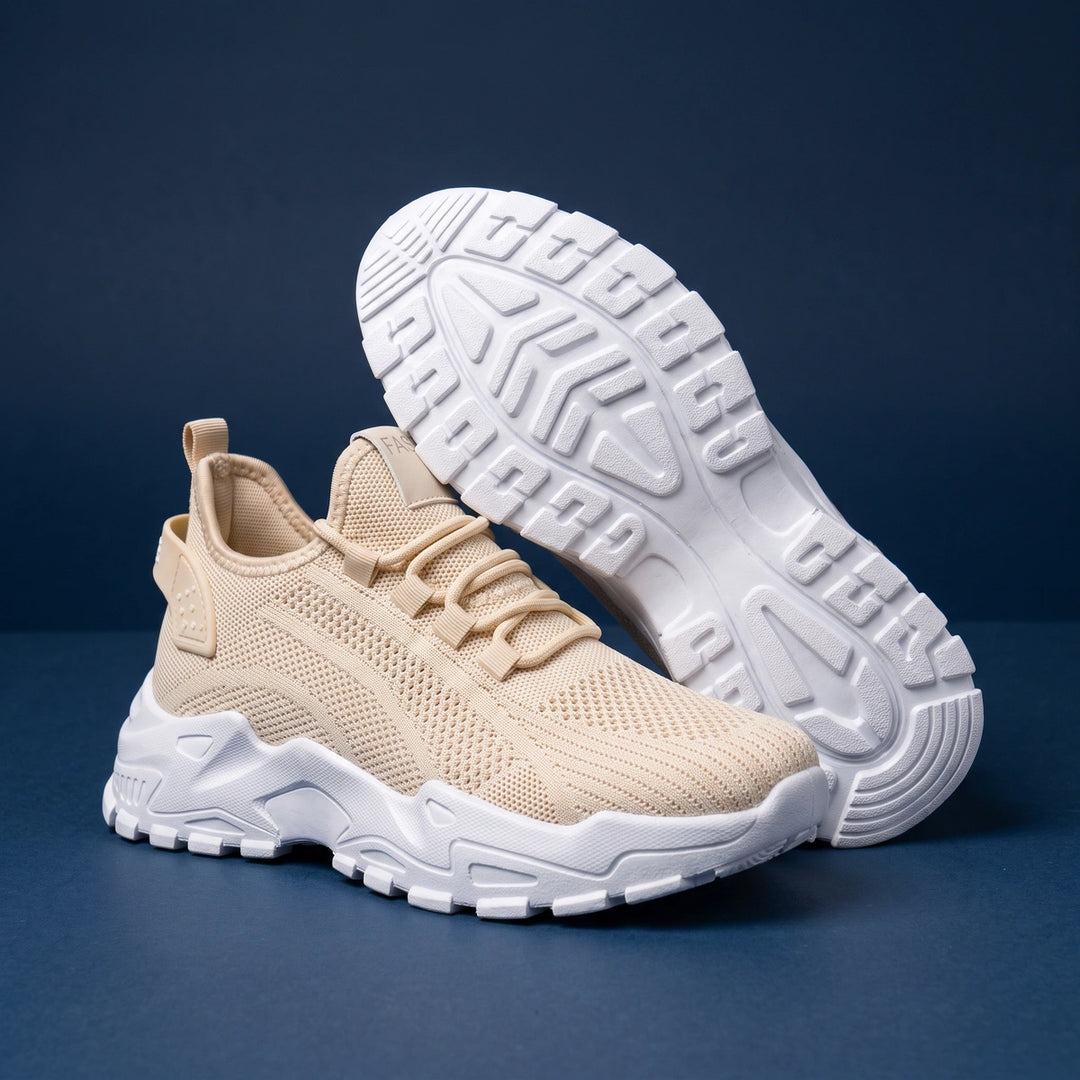 Marlene Arch Support Mesh Sneakers - Beige