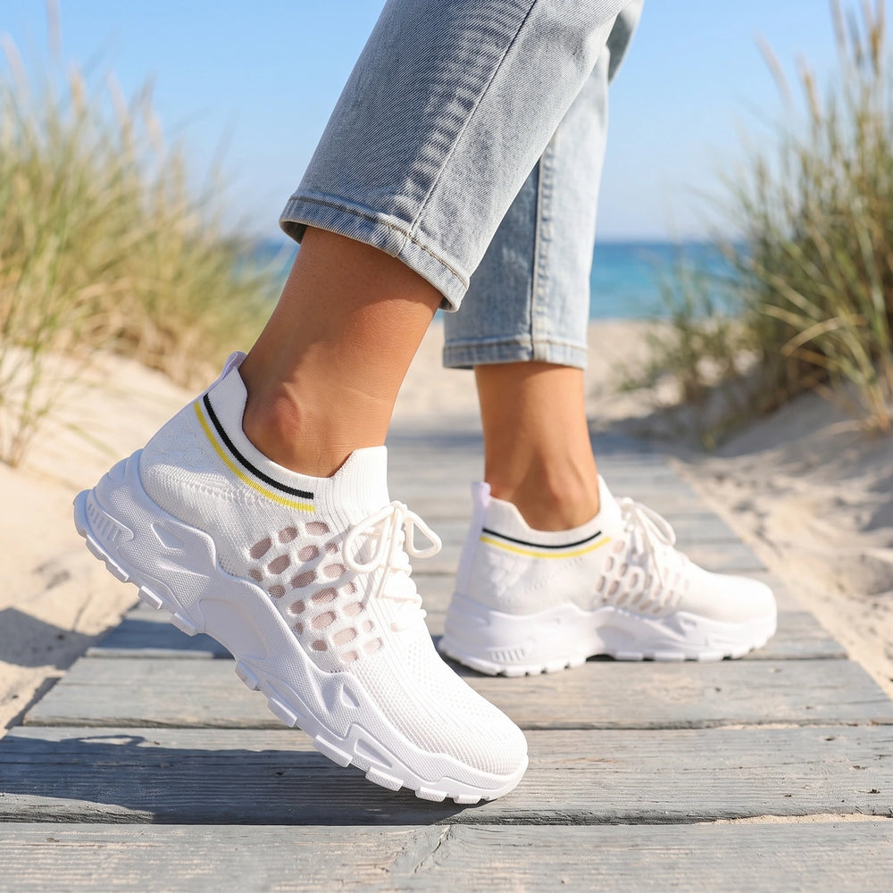 Marlene Arch Support Mesh Sneakers - White