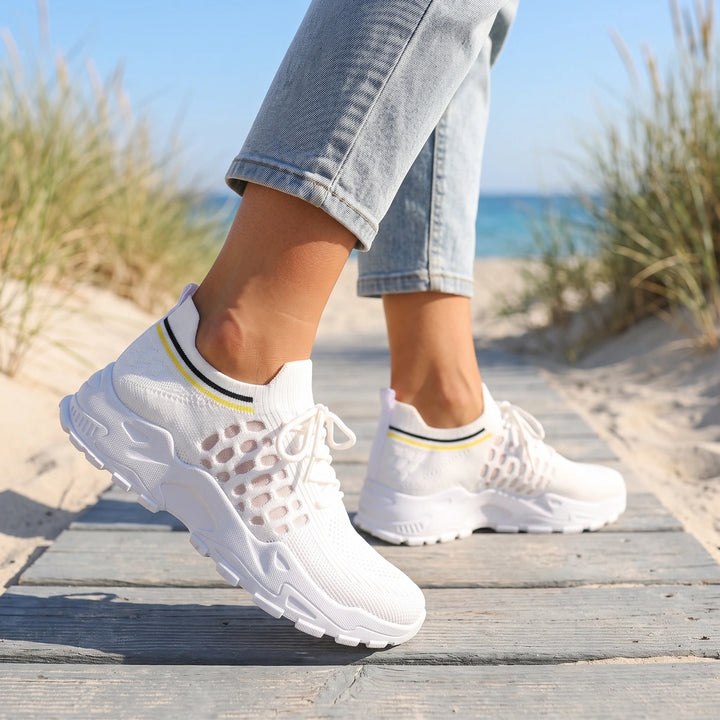 Marlene Arch Support Mesh Sneakers - White