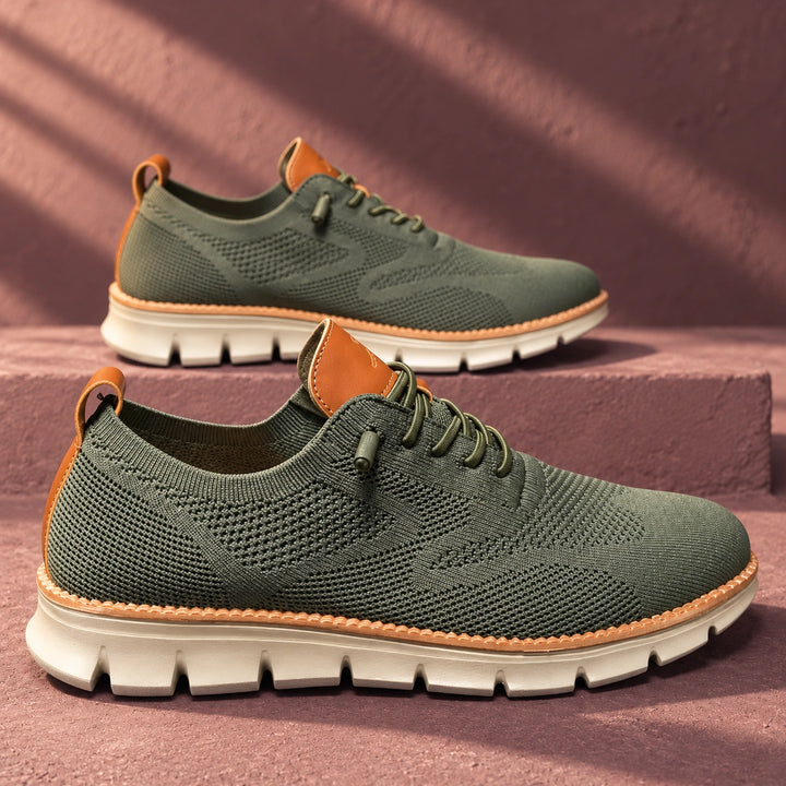 Nash Knit Wingtip Walking Sneakers - Green