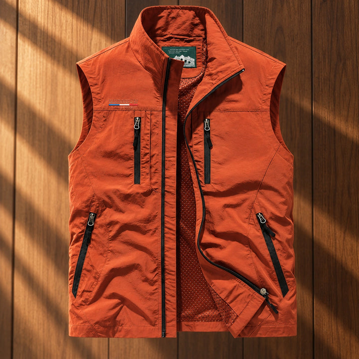 Nevin Quick Dry Mesh Lined Utility Vest - Orange