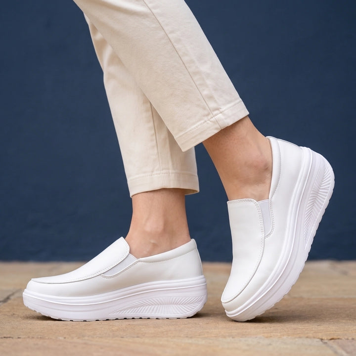 Pippa Chunky Platform Slip On Sneakers - White