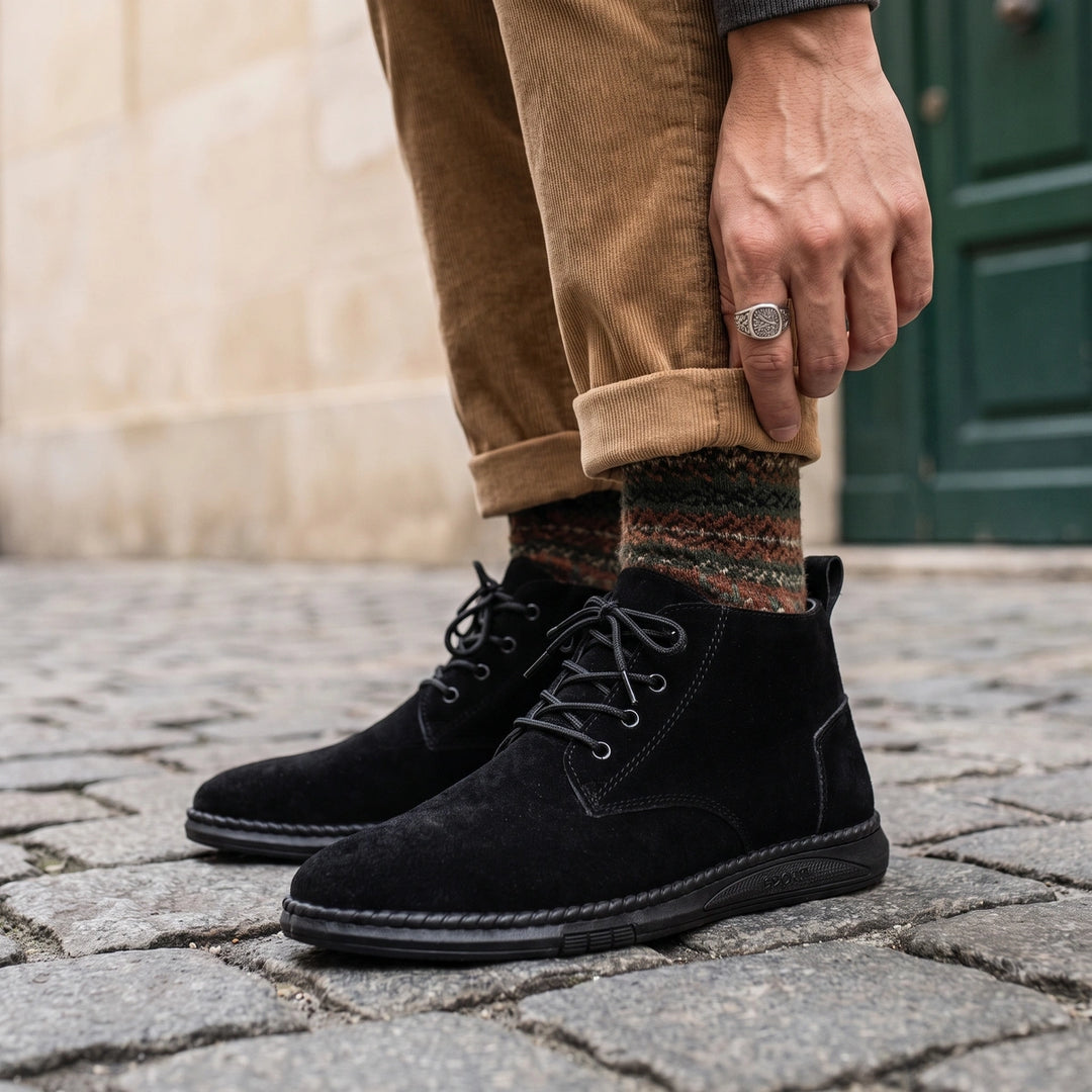 Barnaby Suede Chukka Boots - Black