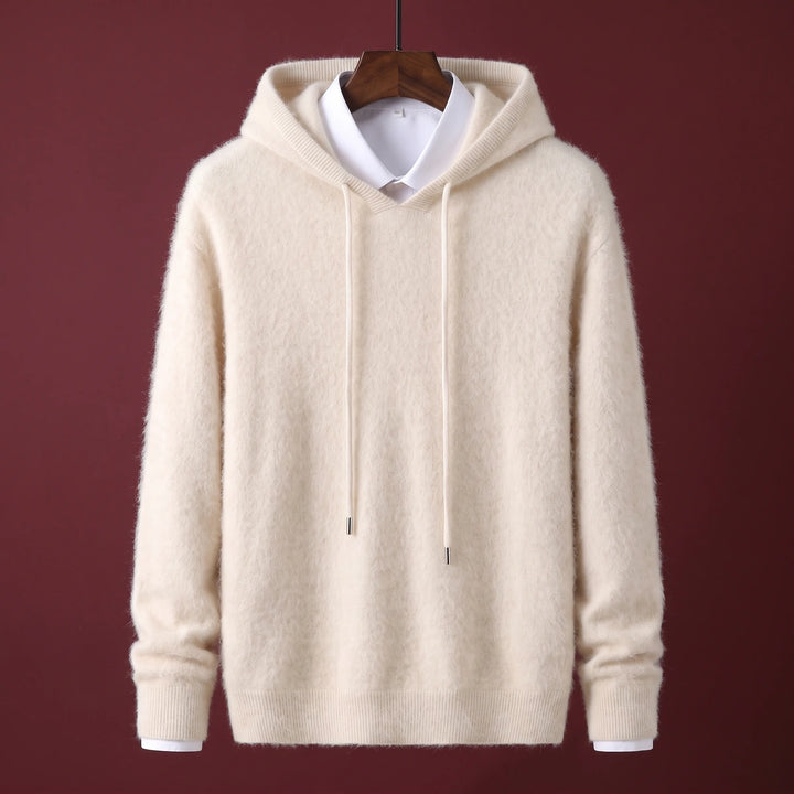 Remus Cashmere Hooded Pullover Sweater - Cream