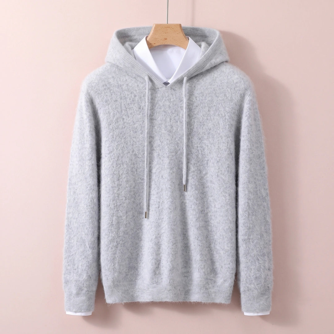 Remus Cashmere Hooded Pullover Sweater - Gray