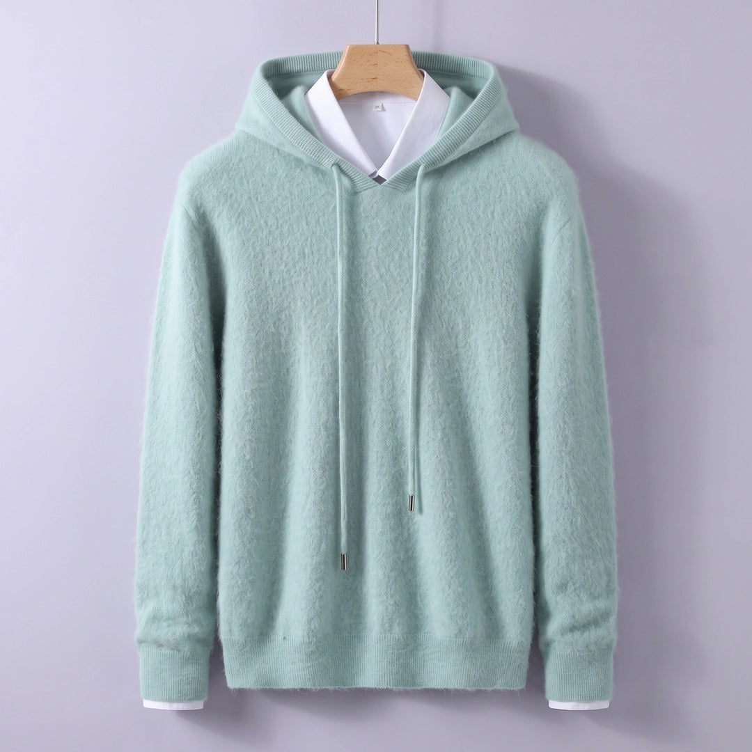 Remus Cashmere Hooded Pullover Sweater - Green