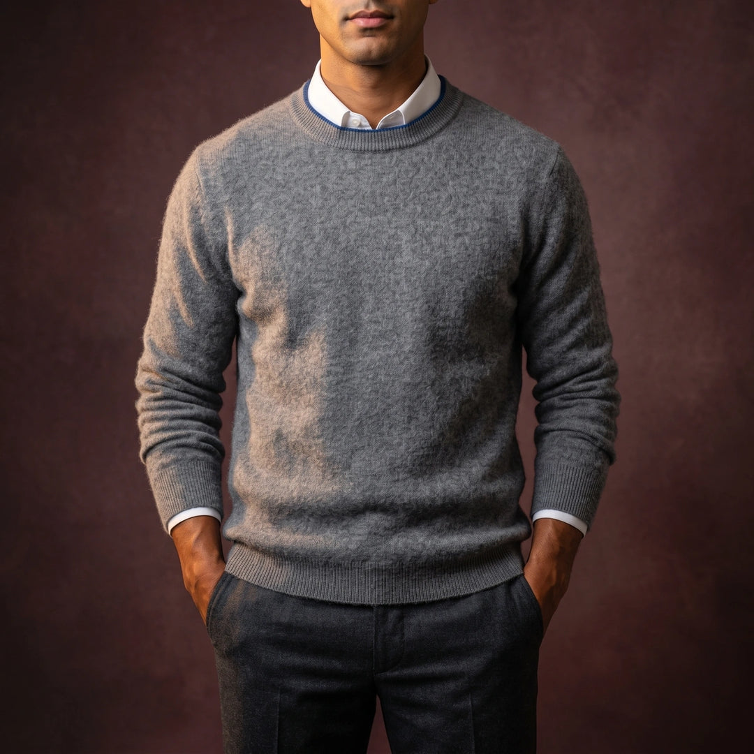 Rupert Cashmere Crewneck Sweater - Gray