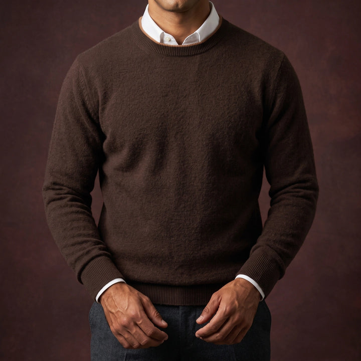 Rupert Cashmere Crewneck Sweater - Coffee