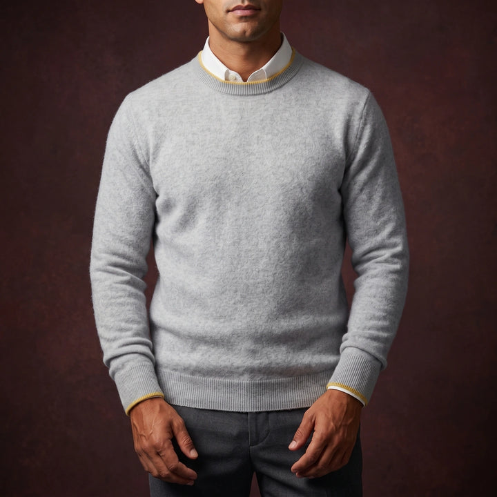 Rupert Cashmere Crewneck Sweater - Light Gray