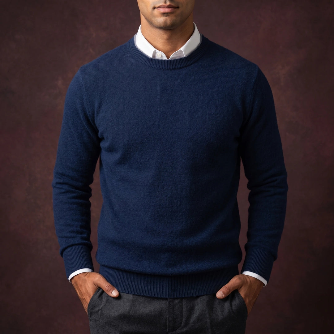 Rupert Cashmere Crewneck Sweater - Blue