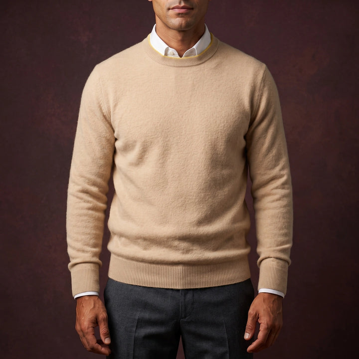 Rupert Cashmere Crewneck Sweater - Beige