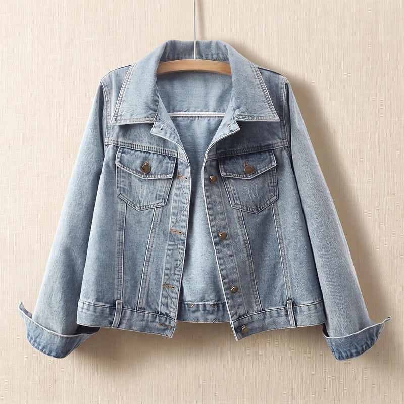 Vada Women's Classic Denim Jacket - Sky Blue